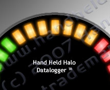 Hand Held Halo Datalogger Skinnable Dashboard